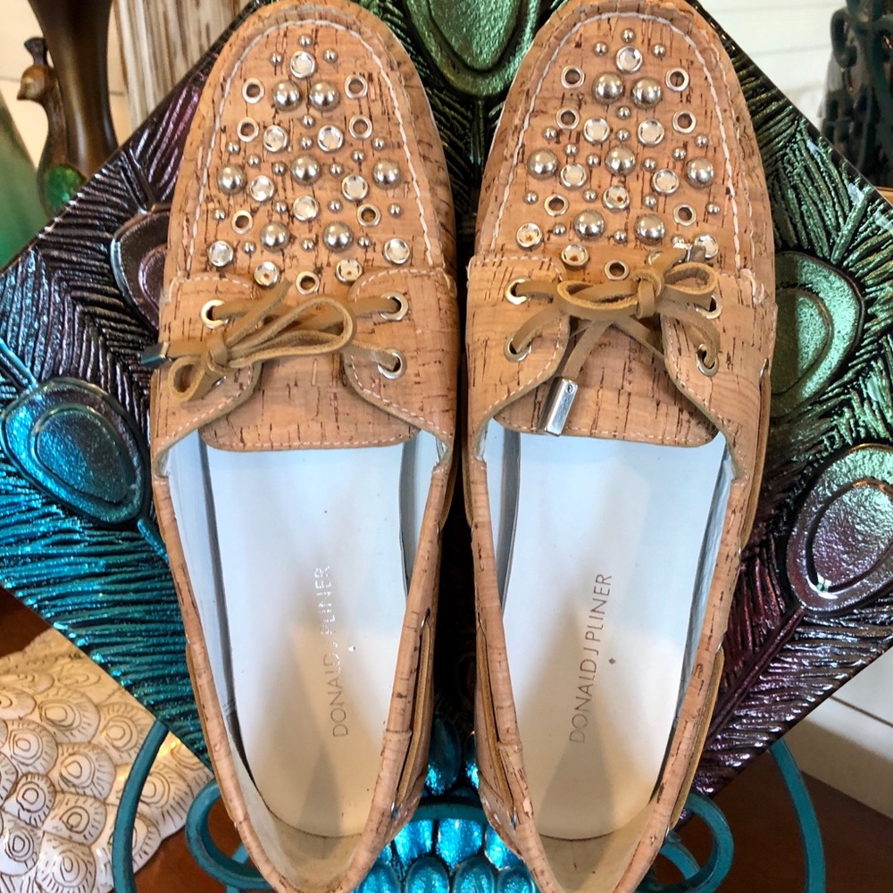 NWOT Sz 8.5 Donald Pliner natural cork loafers